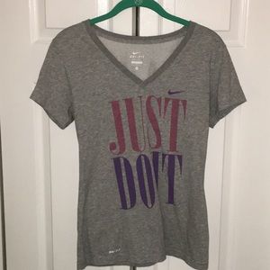 Dri-fit Nike gray V-neck